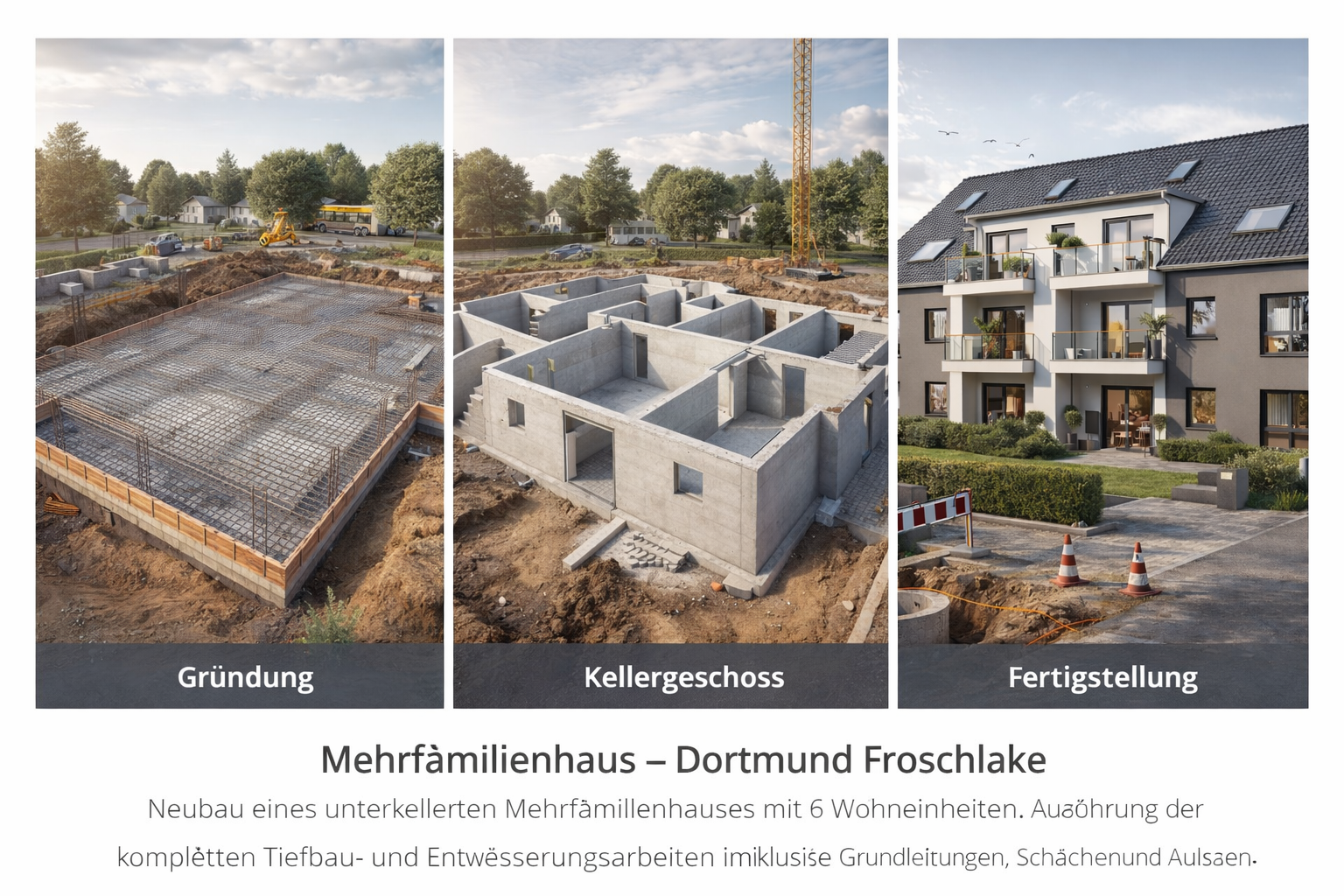 Visualisierung mehrerer Bauphasen Froschlake