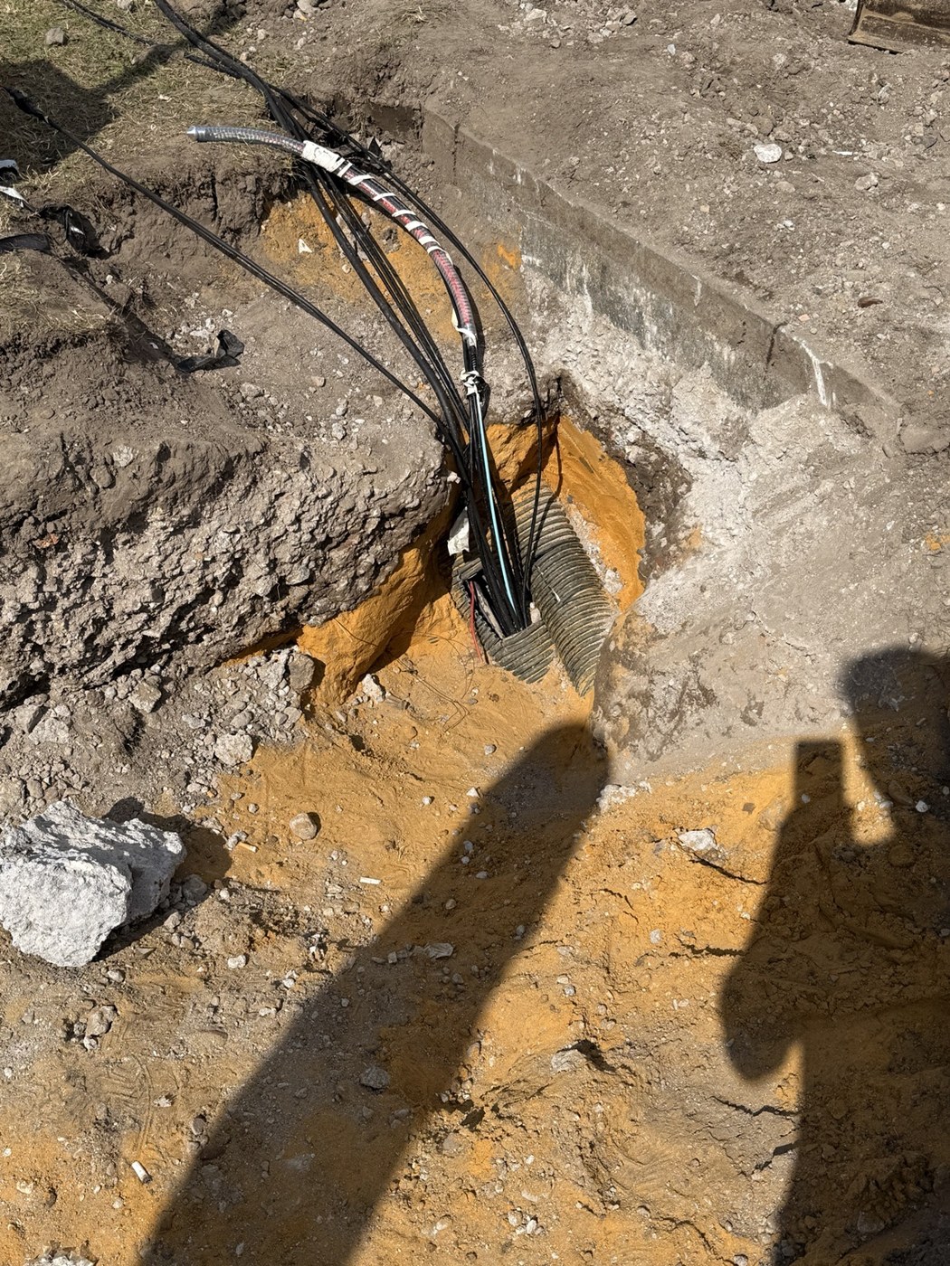 Verlegung von Leitungen im Tiefbau