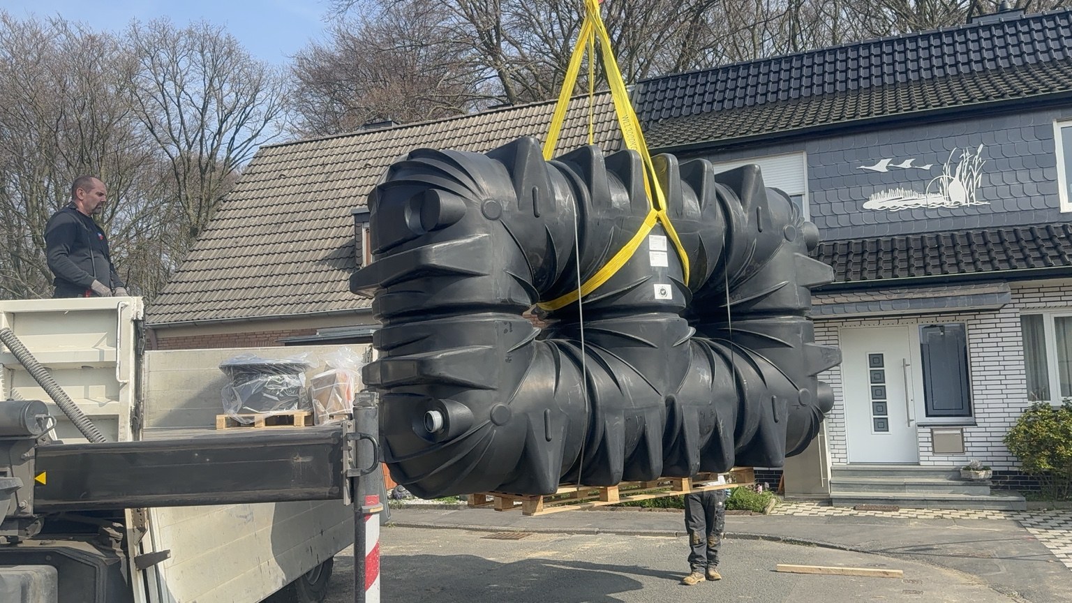 Einbau einer Zisterne